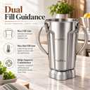 136oz Stainless Steel Blender Pitcher Compatible with Waring CB15 Series
304 Food-Grade Jar with Dual Stay-Cool Handles & Snap-Lock Lid, Commercial Heavy-Duty for CB15/CB15T/CB15V/CB15SF/CB15TSF