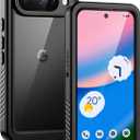 Lanhiem for Pixel 10 Case, IP68 Waterproof Dustproof Shockproof Case with Built-in Screen Protector, Full Body Sealed Protective Cover for Google Pixel 10 6.3 inch (2025) Black