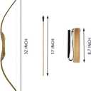 Kids Bow and Arrow Set, 32 Inch Archery Set Handmade Wooden Toy Bow and Arrow for Kids 4-6 8-12, Cosplay Game Costume Prop Play, 1 Bows 1 Quivers and 10 Wood Arrows, Gifts for Youth Boys & Girls