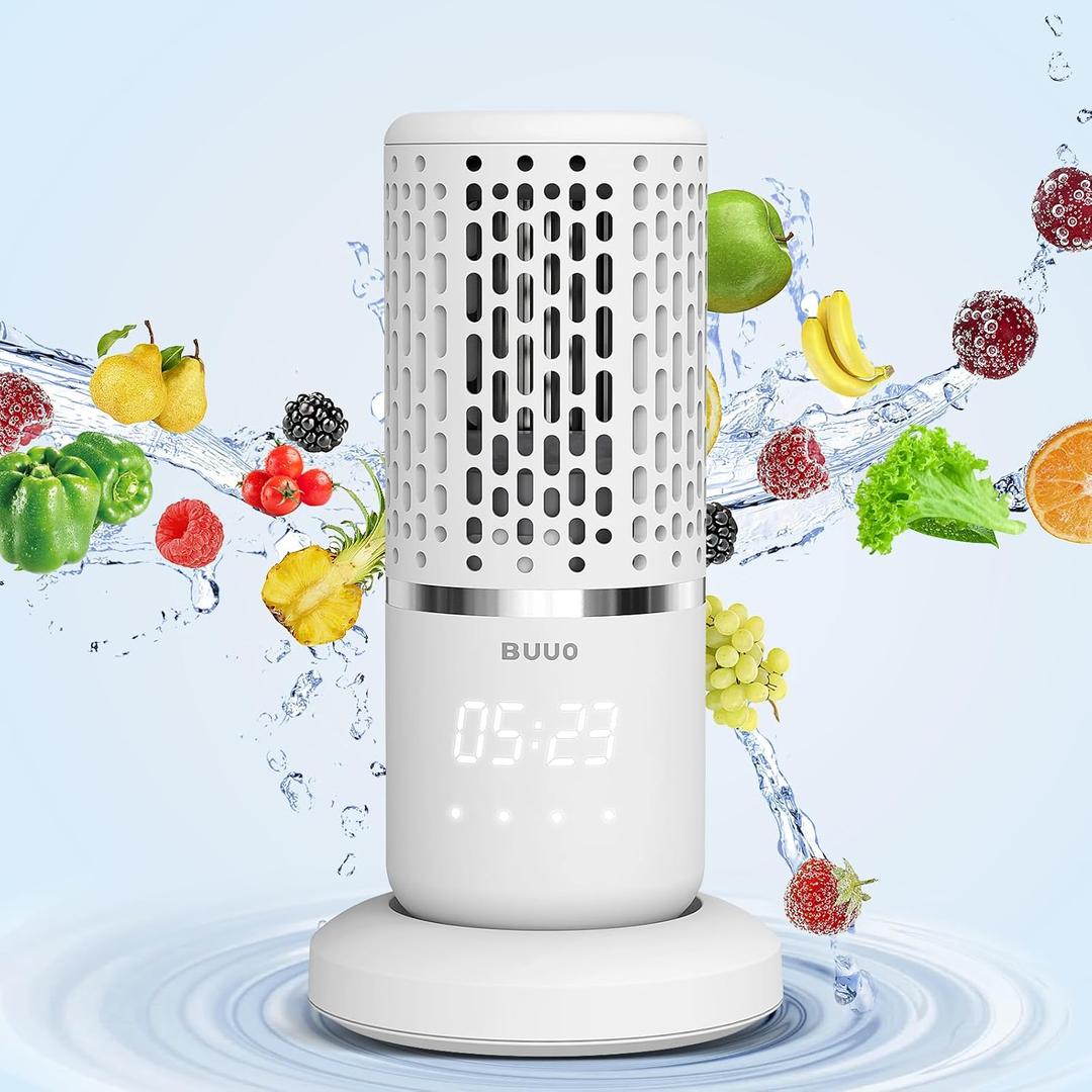 Fruit and Vegetable Washing Machine - Electric Rice Purifier with OH-ion Purification Technology and Large Reaction Area, Kitchen Ideas for Cleaning Fruit,Veggie,Rice,Tableware