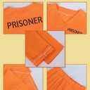 Kelpatol Prisoner Costume Orange Prisoner Jumpsuit Halloween Cosplay Outfit Prison Inmate Unisex with handcuffs (XX-Large)