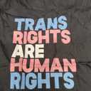 Trans Right are Human Rights Shirt Transgender LGBTQ Pride T-Shirt (Black, S)