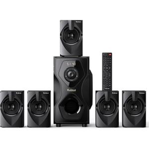 Bobtot Surround Sound Speakers Home Theater Systems - 700 Watts Peak Power 5.1/2.1Wired Stereo Speaker System 5.25" Subwoofer Strong Bass with Bluetooth ARC Optical Input
