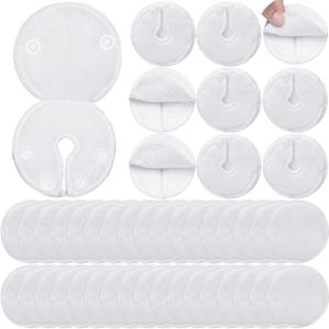 Sosation 20 Pack Feeding Tube Pads G Tube Button Pad with Cover Reusable Feeding Supplies Cotton Button Covers Peritoneal Abdominal Dialysis Peg Supplies for Nursing Care, White