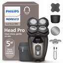 Philips Norelco Head Shaver Pro 9000 Series - Electric Shaver for Men and Women, 360 Flexing Head & ComfortCut Blades for Clean Shave, Gentle on Skin, Model HS9980/40 (Series 9000 +QCP, Blades, Mirror, Travel Case, Black)