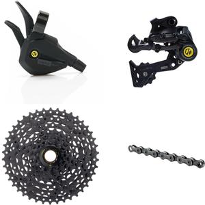 Box Four 8 Speed Multi Shift Non E-Bike and Single Shift E-Bike Cycling Groupset with Rear Derailleur, Shifters, Cassette, Chain, Shift Housing Kit Components Mountain Bike Drivetrain Upgrade