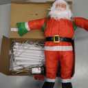 338 LED Christmas Lights Indoor Outdoor Decorations 10FT Christmas Decorative Ladder Lights with Santa Claus, 8 Modes Waterproof Xmas Tree Light for Garden Window Home Wall Decor, Warm White