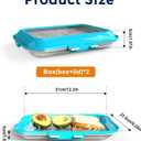 2-Pack Avocado Saver, Onion Saver  Stacking Food Storage Trays, Food Preservation Tray for Avocados, Onions, Broccoli, Carrots, Chicken and Beef, Freezer Safe