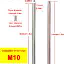 Brushed Nickel M10 Threaded Extension Rod for Pendant Light, Island Lighting, Chandeliers,lighting fixture downrods & stems,12 Inches
