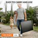 Folding Camping Table 3.3Ft X 2Ft, Aluminum Portable Adjustable Fold Table, 3.2 ft x 2 ft × 1.97 ft H