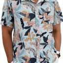 Mens Button Down Short Sleeve Shirt Casual Button Up Dress Shirts for Men Beach Summer Tops with Pocket (M)