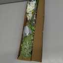 FOTEEWL 70 Pcs Artificial Greenery Stems Box Set,with 8 Kinds of Faux Plants and Fake Flowers for DIY Bridal Bouquets Wedding Floral Arrangement Table Centerpieces Decoration (Sage Green & White)