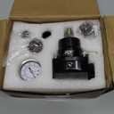 Adjustable Fuel Pressure Regulator Kit 3-70PSI with AN8 Feed Port and AN6 Return Port (black)