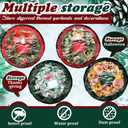 Dunzy 8 Pieces Wreath Container Christmas Wreath Storage Bag Garland Tear Resistant Fabric Round Boxes with Clear Window for Storage for Xmas Holiday Ornament(30307.8 Inch,Red, Green)