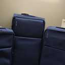 Hanke 3 Piece Luggage Sets Softside Expandable Carry On Luggage Set Travel Suitcase Sets with Spinner Wheels TSA Approved Luggage(Blue, 20in/24in/28in)
