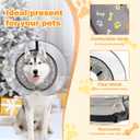 Dog Cone Collar with Enhanced Anti-Licking, Inflatable Dog Cone After Surgery, Adjustable Size with Soft Padding for Small Medium Large Dogs - M+ (Gray)