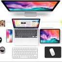 JanJunDec Clear Desk Pad Table Cover Protector on Top of Desks, 16x28 Inch Transparent Plastic Desk Mat Blotter for Laptop Computer Keyboard, Waterproof PVC Vinyl Desk Cover Writing Mat with Mouse Pad
