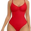 FeelinGirl Shapewear Bodysuit for Women Tummy Control Seamless Sculpting Snatched Waist Body Suit Body Shaper Thong, XS/S