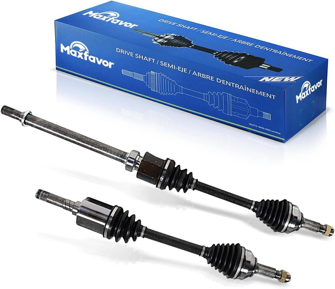 MAXFAVOR CV Axle Joint AWD Replacement for Nissan Rogue 2008-2013 S SL SV Sport, Rogue Select 2014-2015, CV Axle Assembly Front Left Right, only fit for 2.5L l4 All Wheel Drive and Auto CVT Trans