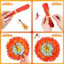 24 Pcs Cinco De Mayo Party Decorations Mexican Paper Flowers Tissue Pom Paper Fiesta Flowers Multicolored Carnival Flowers for Fiesta Cinco De Mayo Wedding Backdrop Wall Decoration Supplies