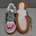 LUCKY STEP Womens Platform Fashion Sneakers Lace up Casual Faux Leather Comfortable Thick Sole Tennis Walking Shoes, 9