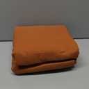 ETDIFFE Burnt Orange Duvet Cover Queen Size, 3 Piece Boho Bohemian Farmhouse Pom Microfiber Bedding Comforter Cover Set, Soft and Lightweight Quilt Cover (90x90)