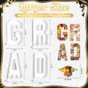 Grad Charcuterie Letters Fillable, 13.78'' White Grad Cardboard for Charcuterie, Graduation Letter Tray with Doctoral Cap for Chocolate Flowers Cupcakes Box, Class of 2026 Graduation Decorations