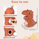 2 x Dinosaur Piggy Bank for Money Bank Coin Bank for Boys and Girls,Unbreakable Money Bank,Tyrannosaurus Rex Large Size Decoration Savings Christmas, Halloween, Birthday Gift (Brown)