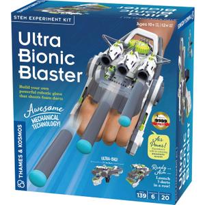 Thames & Kosmos Ultra Bionic Blaster STEM Experiment Kit | Construct a Robotic Foam Dart Blasting Glove | Challenging Build, Learn About Mechanical Technology & Engineering