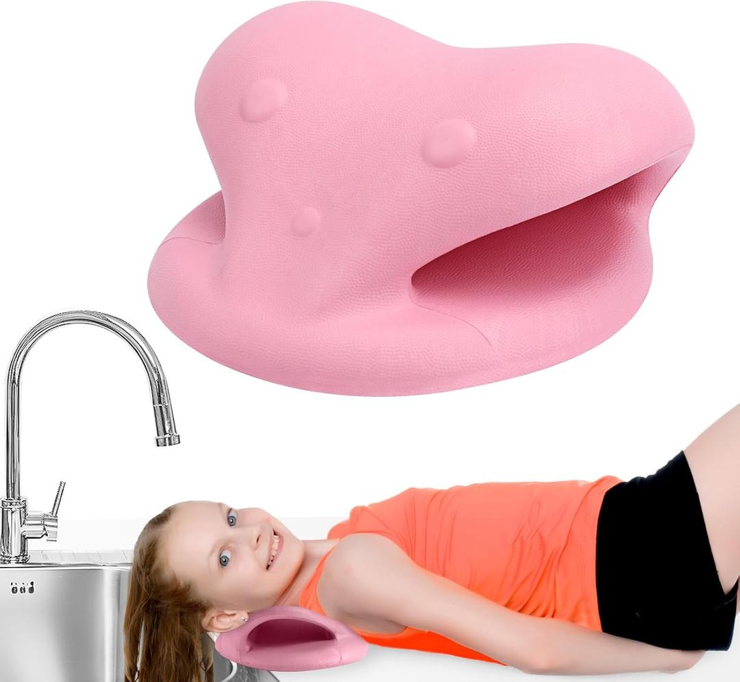 Hair Washing Station for Kids, Hair Wash Neck Rest Cushion Stretcher Ergonomic Neck & Shoulder Support Pillow for Children Shampoo Bowl Basin Bathtub Sink Home Salon