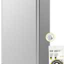 EKO Hudson Matte Stainless 75 Liter/20 Gallon Step Trash Can with Rear Trash Bag Storage Compartment