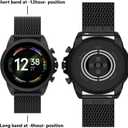 Moran Stainless Steel Mesh Watch Band 20mm Quick Release Black Replacement Metal Strap 18mm 20mm 22mm Compatible for Samsung Galaxy Watch 6 Band Classic 43mm 47mm 40mm 44mm (Black, 20mm)