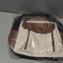 Shrrie Laptop Backpack for Women 15.6 inch,Travel Leather Backpack Purse Nurse Teacher Carry on Backpack Computer Bag, Professional Water-Resistant College Business Work Casual Daypack, Two-tone Maroon (Black With Brown and White)