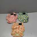 Langsprit Washable Female Dog Diapers - Doggie Reusable Diapers for Doggy Puppy Female in Period - Highly Absorbent Dog Heat Panties (Flamingo Duck) L