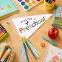 First Day of School Flag, Preschool Back to School Pennants | First Day of Preschool Sign Flags with Ribbons,Back to School Photo Props