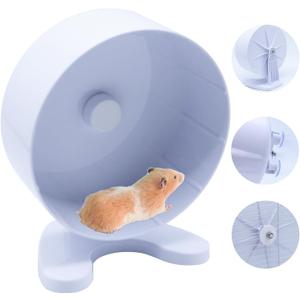 Hamster Wheel, 8.7" Super-Silent Exercise Wheels, Dual-Bearings Quiet Spinner Running Wheels, 3 Installation Methods, Fits Any Hamster Cage, Hamsters Toy for Dwarf Hamsters, Gerbils, and Small Pets.