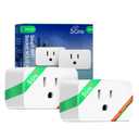 NOUS Wi-Fi Smart Plug 15A, Dual-Band 2.4GHz & 5GHz, Energy Monitoring, Compatible with Alexa, Google Home, Tuya Smart App, Remote Control, Timer, Compact Design, Smart Outlet, 2 Pack