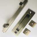 wfljl 12 Inch Heavy Duty Sliding Barn Door Handles Set - Flush Mount Pull for Screen, Patio, Shed & Sliding Doors, Two-Side Design, Antique Bronze Finish (Easy Installation)