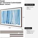 Samsung 32-Inch The Frame Customizable Bezel, Modern Brown, 2026 Model