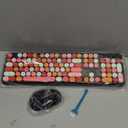 MOFii Wireless Keyboard and Mouse Combo, USB 2.4GHz Full Size Typewriter Keyboard with Number Pad and Sport Car Mouse for Office PC Computer Desktop Laptop Windows (Black Colorful)