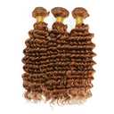 Ubinica Dark Brown 30 Human Hair Bundles 26 28 30 Inch Deep Wave Bundles Human Hair Unprocessed Remy Brazilian Virgin Soft Quick Weave Hair Bundles for Black Women