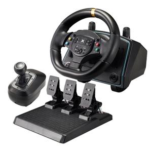 DOYO Gaming Steering Wheel with Pedals and Shifter, 900/ 1080 Racing Wheel, Hall Effect Pedals, Vibration Feedback, Paddle Shifters, Steering Wheel for PC, Xbox One, Xbox Series X|S, PS3 and Switch