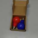 JAHEKS Blue Red Light Bulbs for Outdoor Porch, 9W(60W Equivalent) E26 Base LED Bulb for Memorial Day,Independence Day,Christmas,Halloween,Wedding,Party,Bar,Holiday,Home Decor, 2-Pack