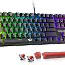 Redragon Mechanical Gaming Keyboard Wired, 11 Programmable Backlit Modes, Hot-Swappable Red Switch, Anti-Ghosting, Double-Shot PBT Keycaps, Light Up Keyboard for PC Mac