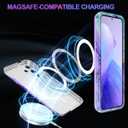 Casetego for Galaxy S25 Case,Compatible with MagSafe,[Military Grade Drop Test] Full Body Protection Slim Shockproof Rugged Marble Women Case for Samsung Galaxy S25 6.2 inch,Cobalt Violet