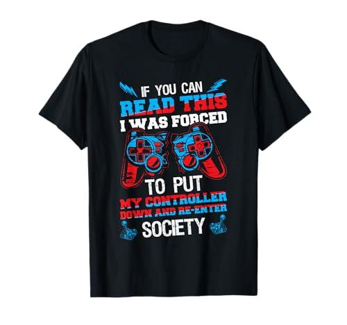 I Was Forced To Put My Controller Down Black Unisex T-Shirt 3XL