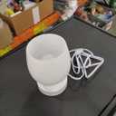 Seealle Touch Table Lamp for Nightstand - Small Bedside Lamp for Bedroom Living Room Night Stands, Desk Lamp with White Glass Shade for Small Spaces, 3 Way Dimmable, LED Bulbs, Gifts