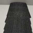 28in Christmas Tree Collar - Wicker Woven Tree Collars for Artificial Trees - Handmade Rattan Rustic Farmhouse Basket for Tree Base Cover with Cord Cut-Out for 6ft 7.5ft 8ft Trees (Black)