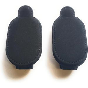 Suede Cloth Magnetic Glasses Clip for Car VisorMetal Frame, Magnetic Adsorption 2 Packs (Black)