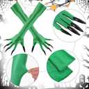 4PCS Witch Costume Accessories Set Wicked Costume Witch Costume Accessories with Hat Gloves Glasses